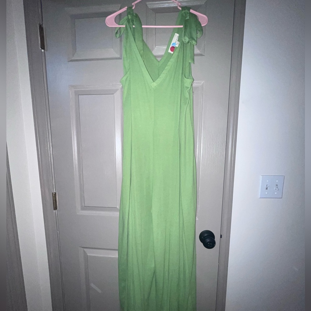 Free people flare jumpsuit with shoulder ties